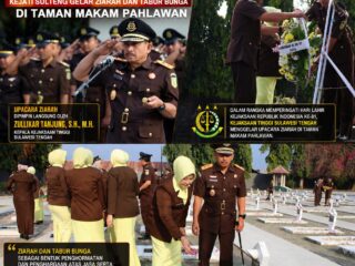 Hari Lahir Kejaksaan ke-81, Kajati Sulteng Pimpin Ziarah dan Tabur Bunga di TMP