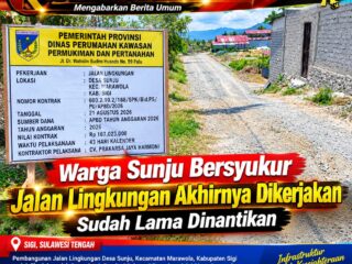 Warga Sunju Bersyukur Jalan Lingkungan Akhirnya Dikerjakan, Penantian Panjang Terwujud