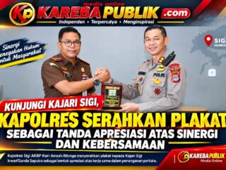 Jelang Pindah Tugas, Kapolres Sigi Sambangi Kajari dan Serahkan Plakat Apresiasi