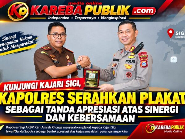 Jelang Pindah Tugas, Kapolres Sigi Sambangi Kajari dan Serahkan Plakat Apresiasi